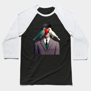 Love is a Dove: A Message of Acceptance and Unity (no fill) on a Dark Background Baseball T-Shirt